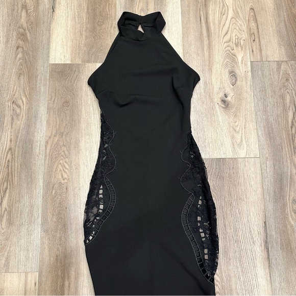 Black Windsor Halter Fit and Flare Maxi Dress - Picture 7 of 7